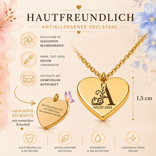 Buchstabenkette florales Design
