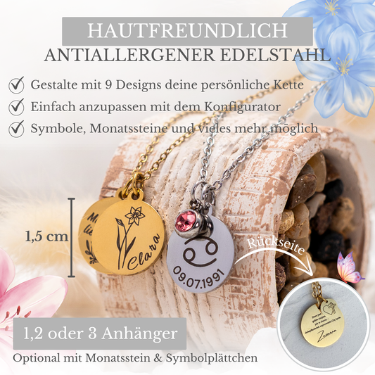 Personalisierte Kette verschiedene Designs