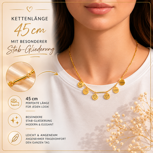 Plättchenkette individuelle Gravur