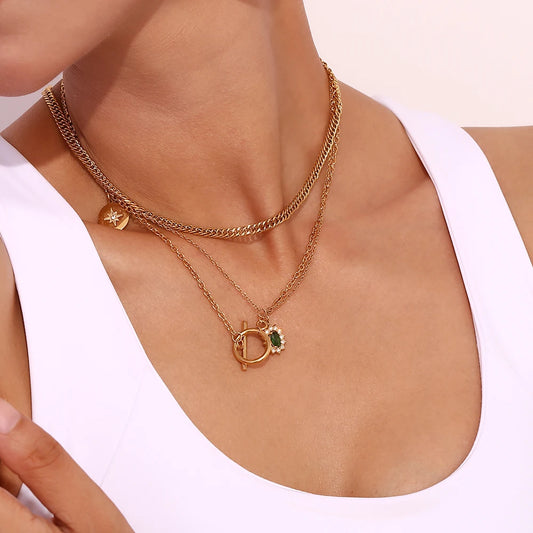 Green Elegance Layer-Kette