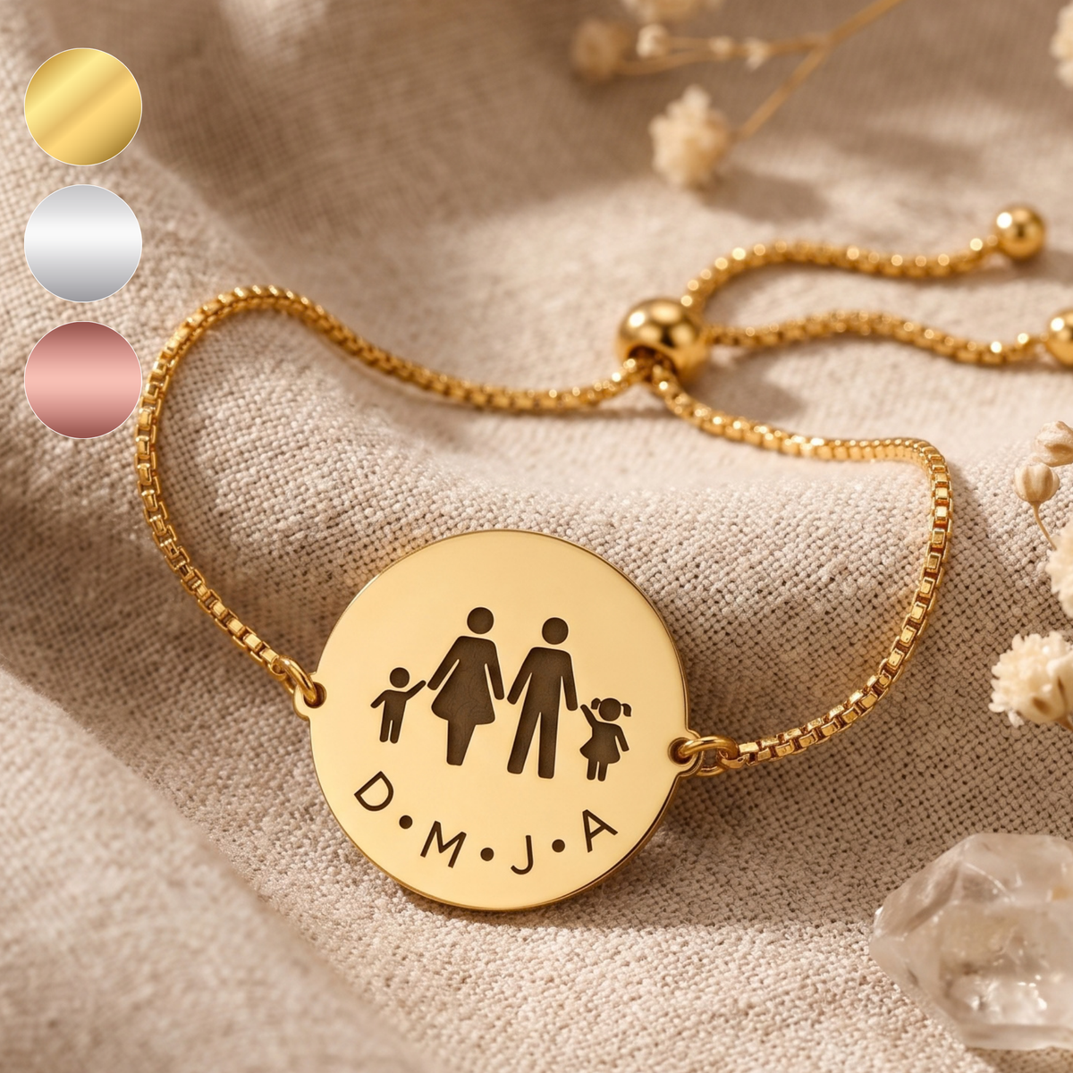 Armband mit Familienfiguren