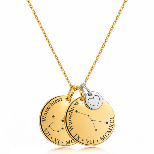 Sternbild Halskette mit Geburtsdaten