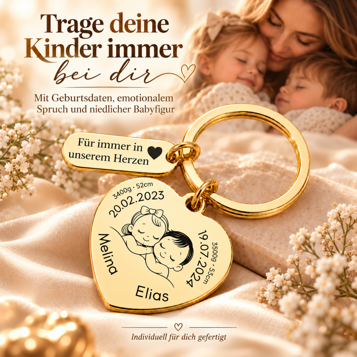 Schlüsselanhänger „Unsere kleinen Wunder“