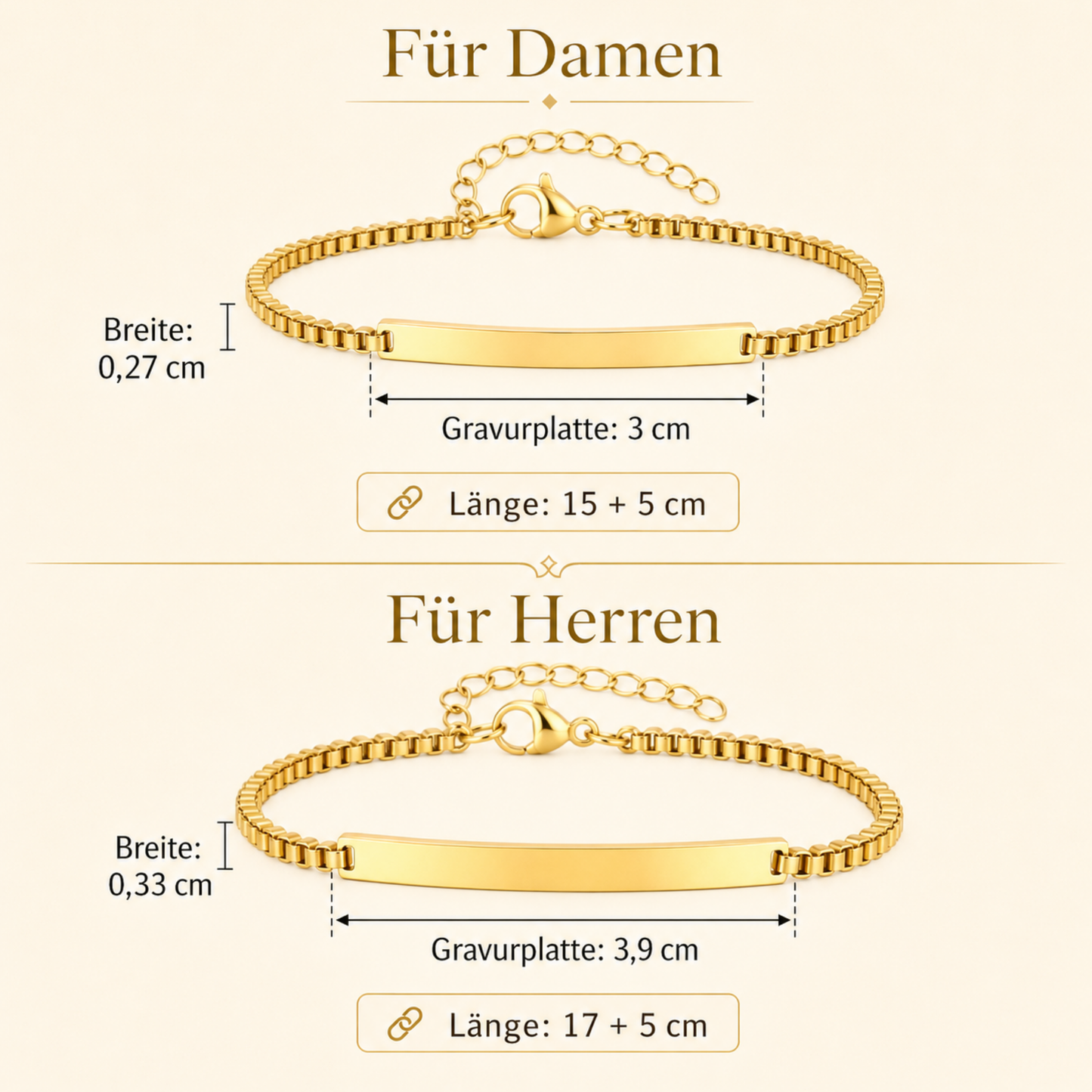 Partnerarmband mit Gravur