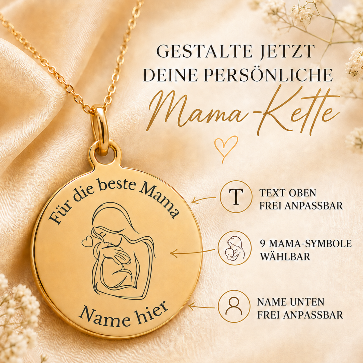 Mamakette mit Motiv