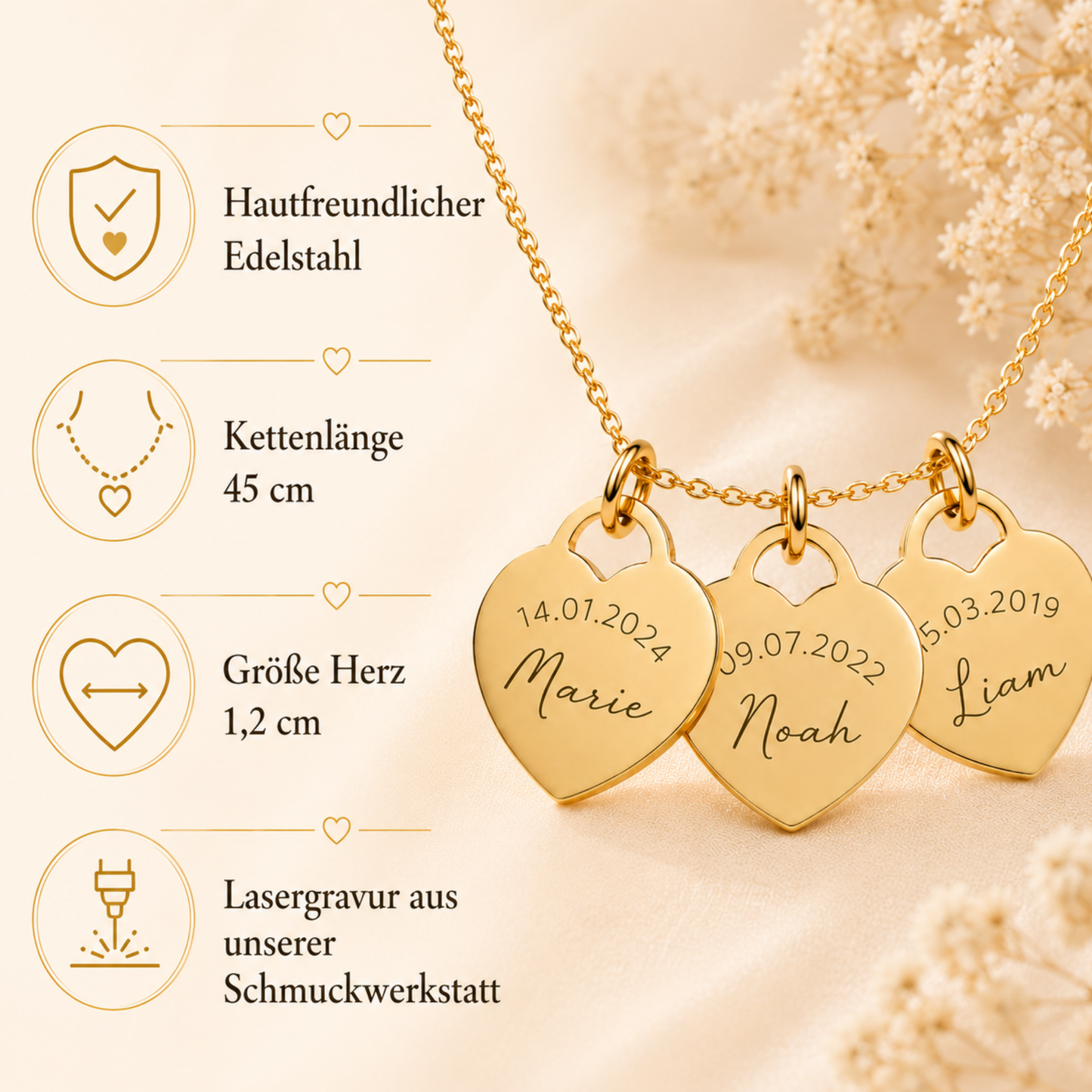 Herzensnamen Kette