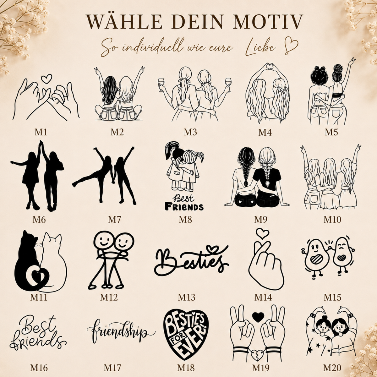 Beste Freundin Armband mit Motiv