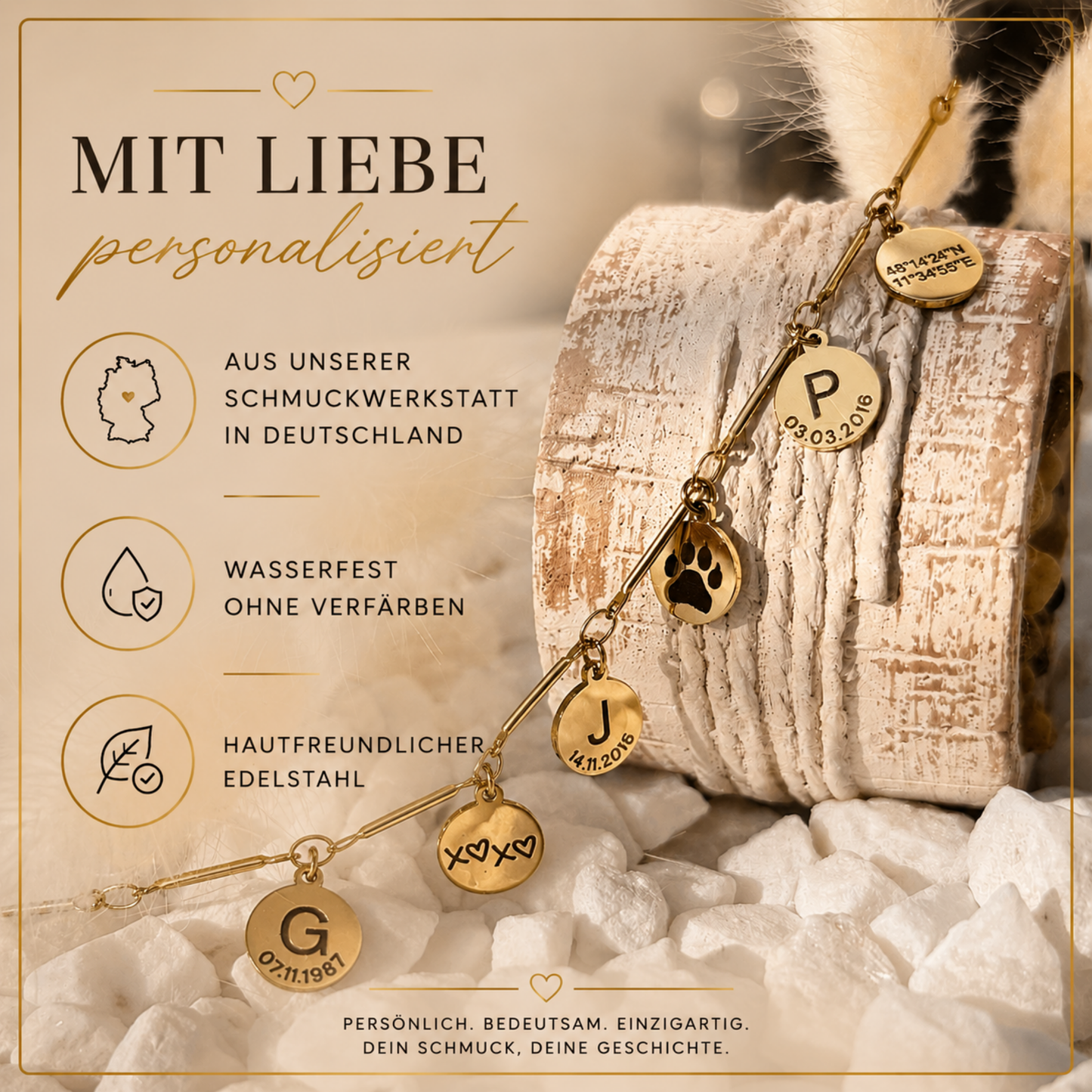 Plättchenkette individuelle Gravur