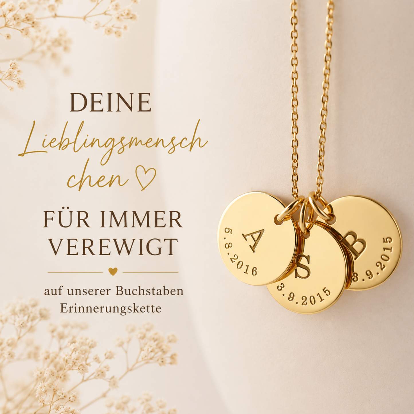Initialen Erinnerungskette