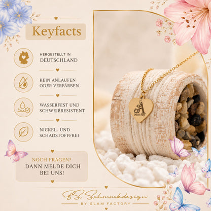 Buchstabenkette florales Design