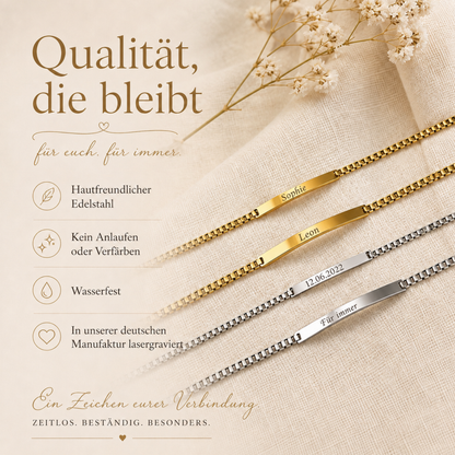 Partnerarmband mit Gravur