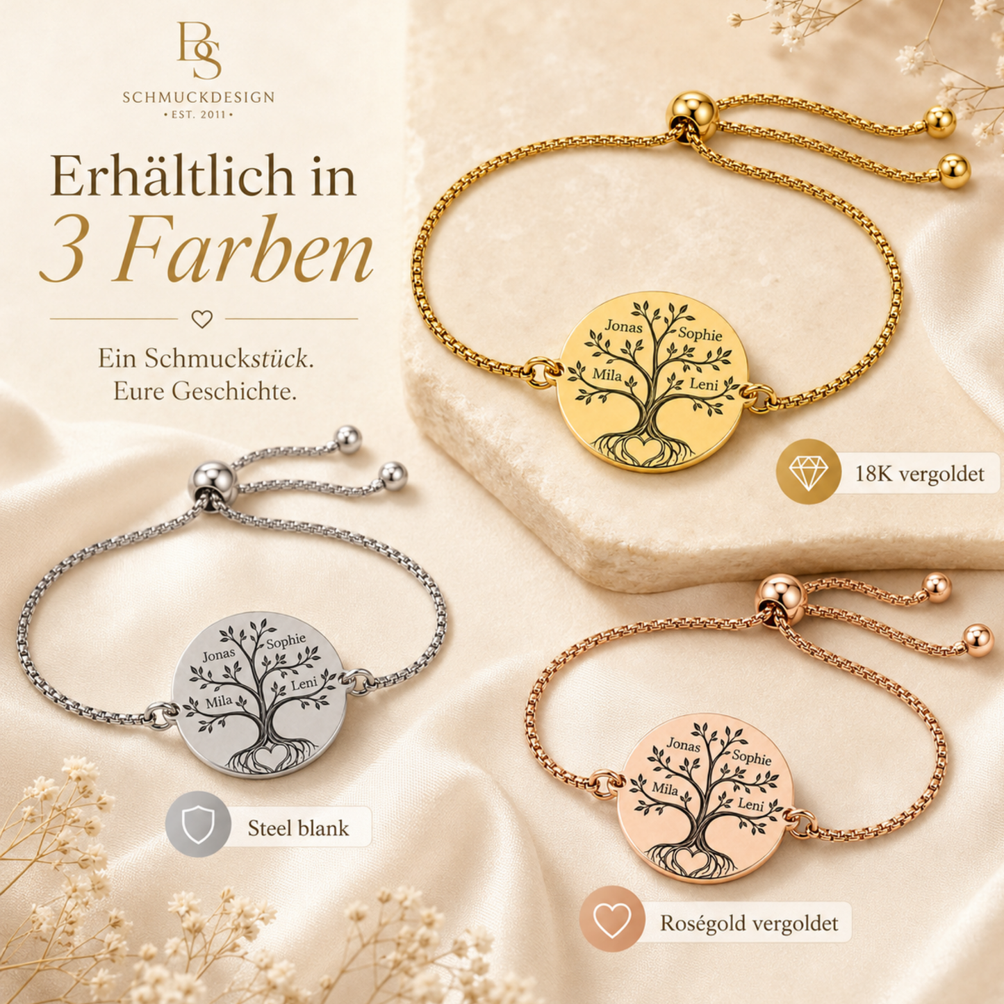 Lebensbaum Familienarmband