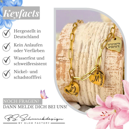 Gravurkette Herzplättchen
