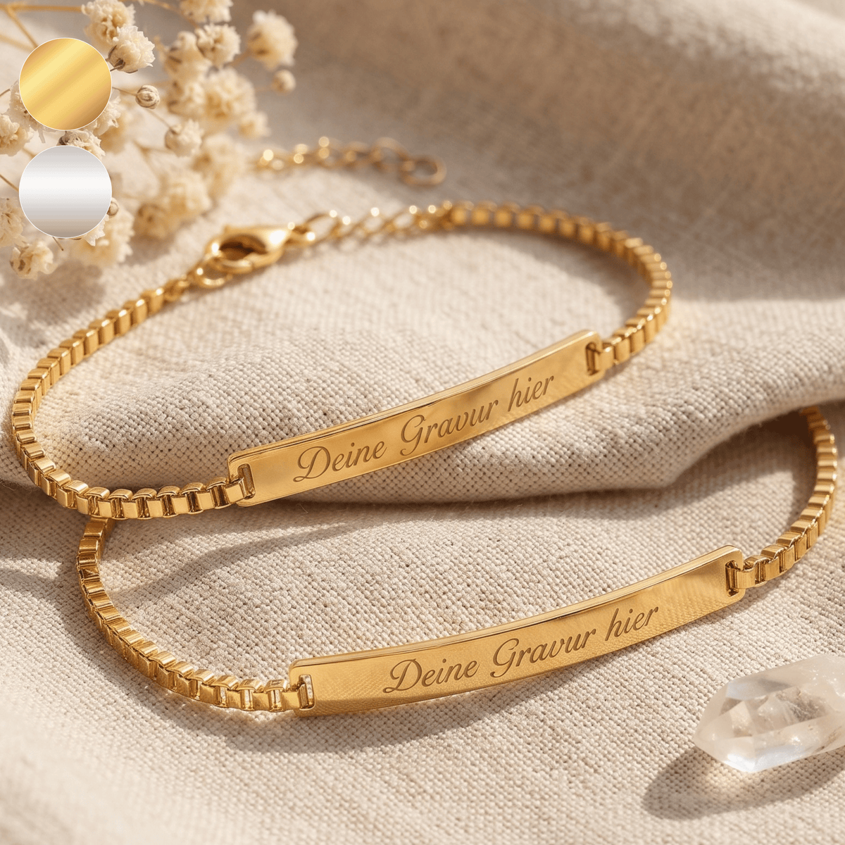 Partnerarmband Set mit Gravur