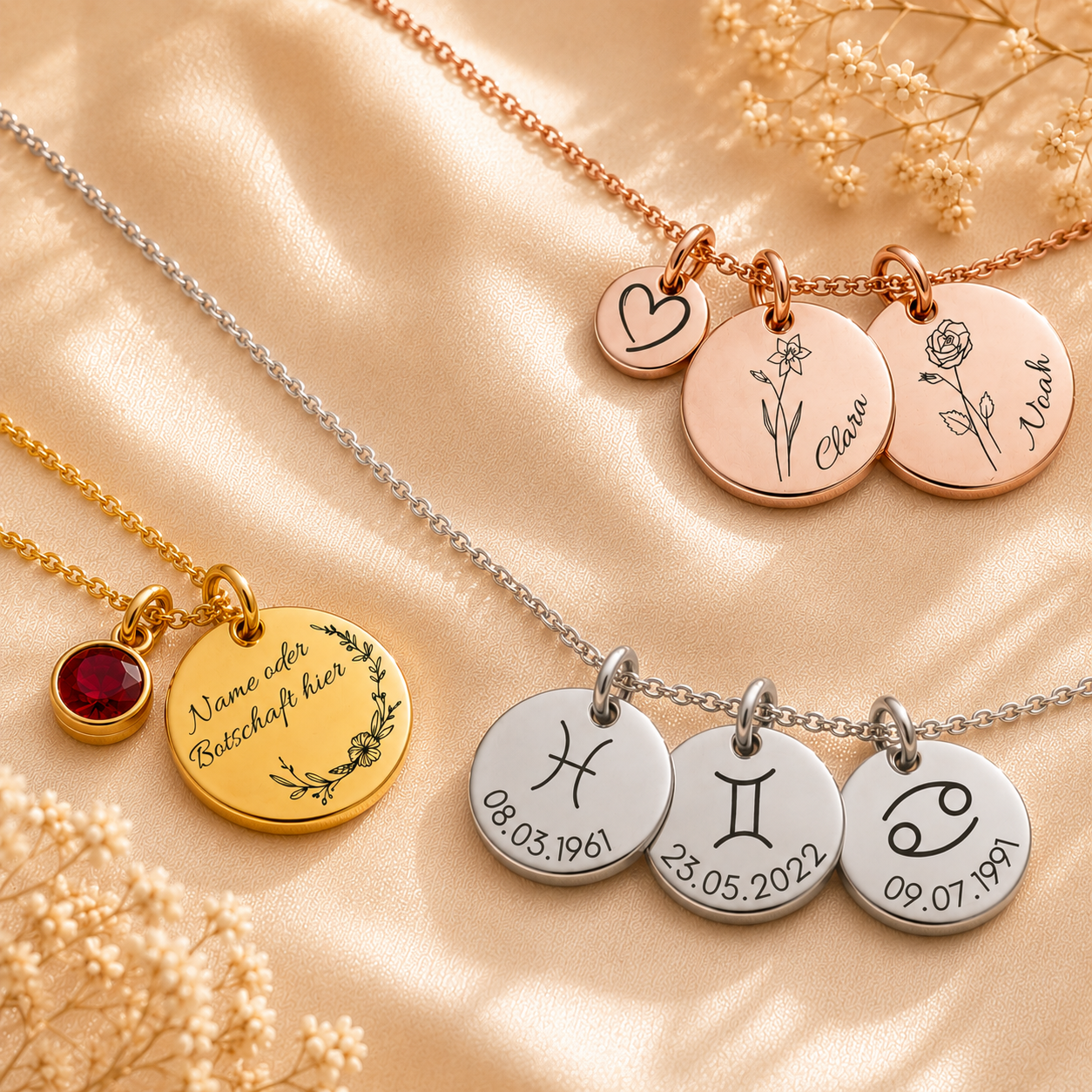 Personalisierte Kette verschiedene Designs