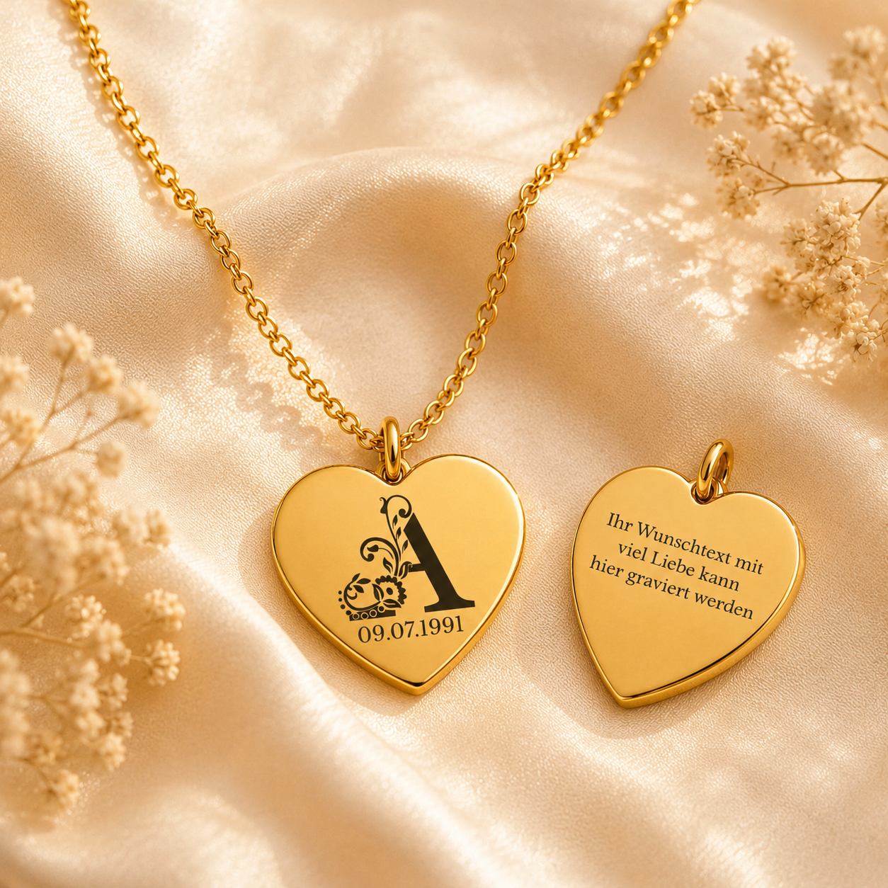 Buchstabenkette florales Design