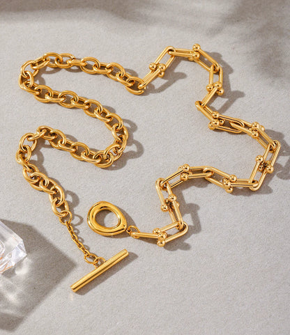 Geometric Glow – Statementkette mit OT-Verschluss