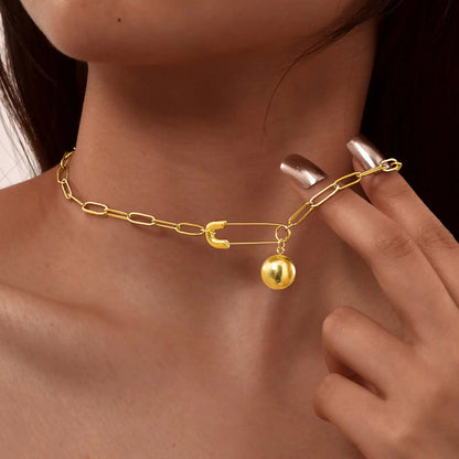 Bold Ball - Paper Clip Halskette