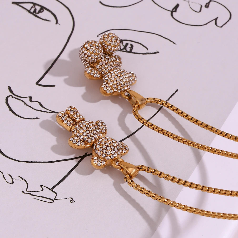 Crystal Bears Duo Kette