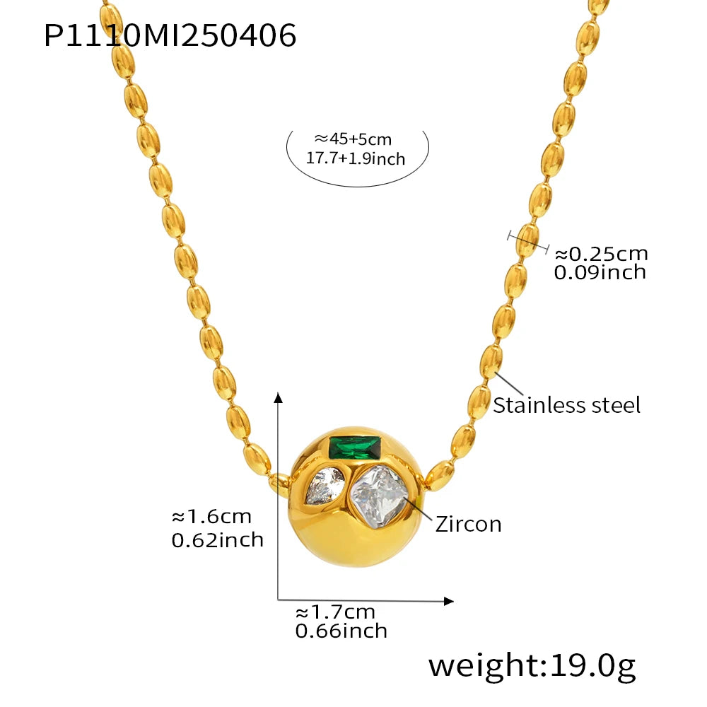 Colorful Gem Ball - Halskette