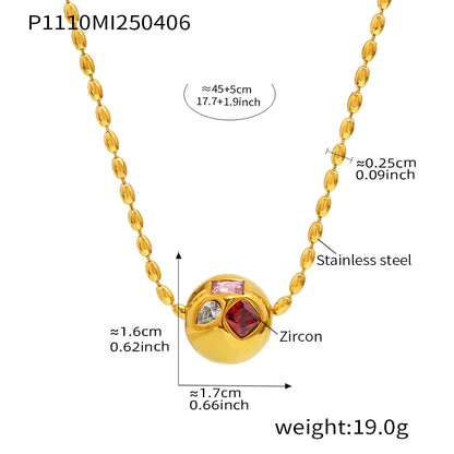 Colorful Gem Ball - Halskette