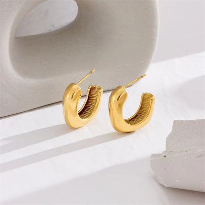 Sculpted Bold Hoops