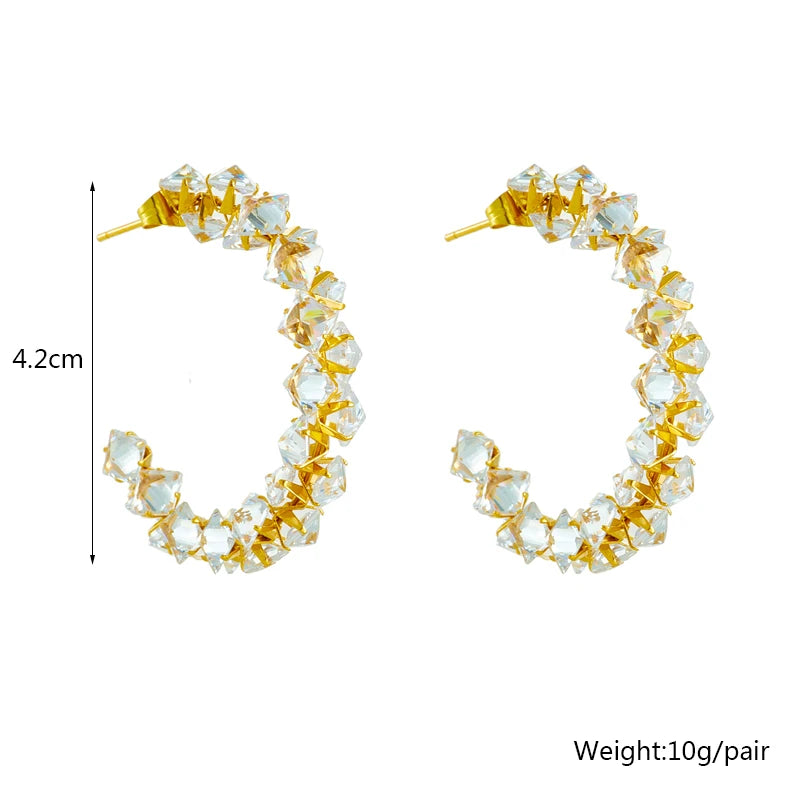 Crystal Spark Hoops