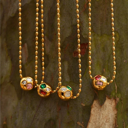 Colorful Gem Ball - Halskette