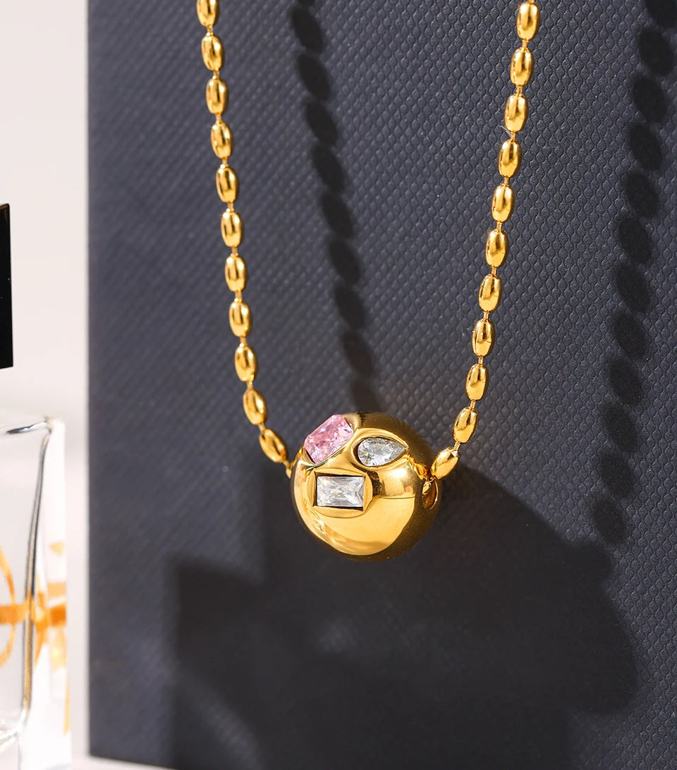 Colorful Gem Ball - Halskette