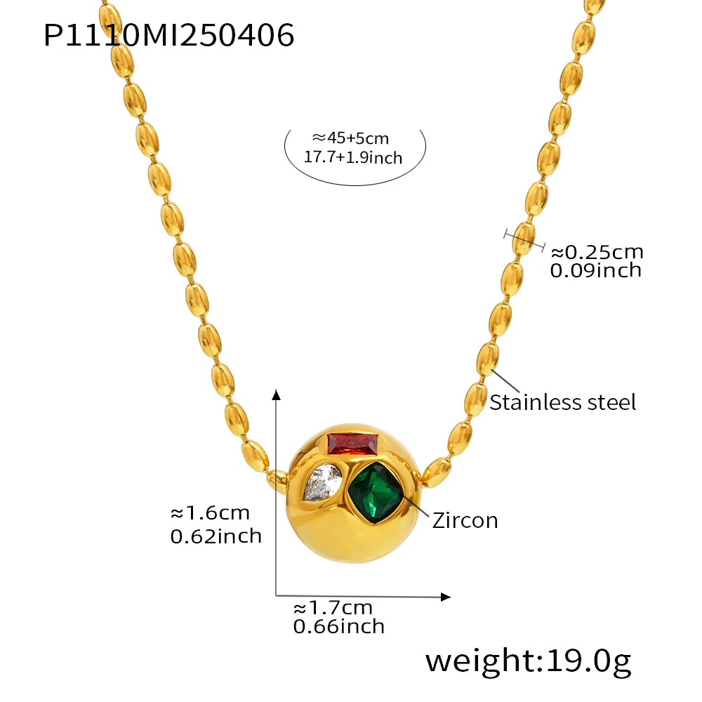 Colorful Gem Ball - Halskette