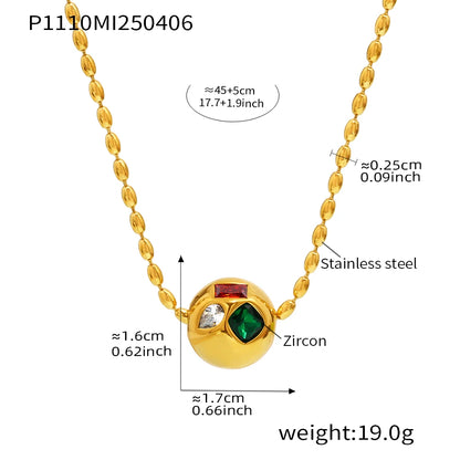 Colorful Gem Ball - Halskette