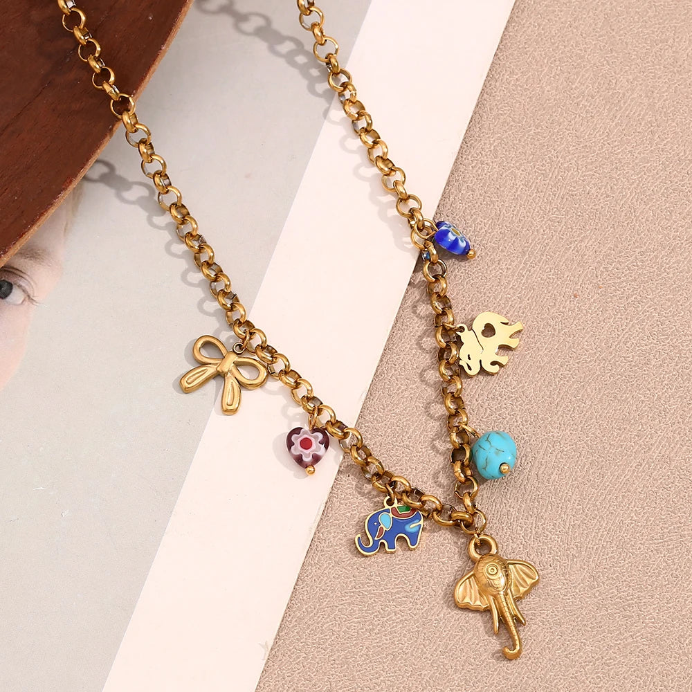 Elefantenglück Charm-Kette