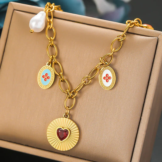 Amorette – Herz & Medaillon Kette