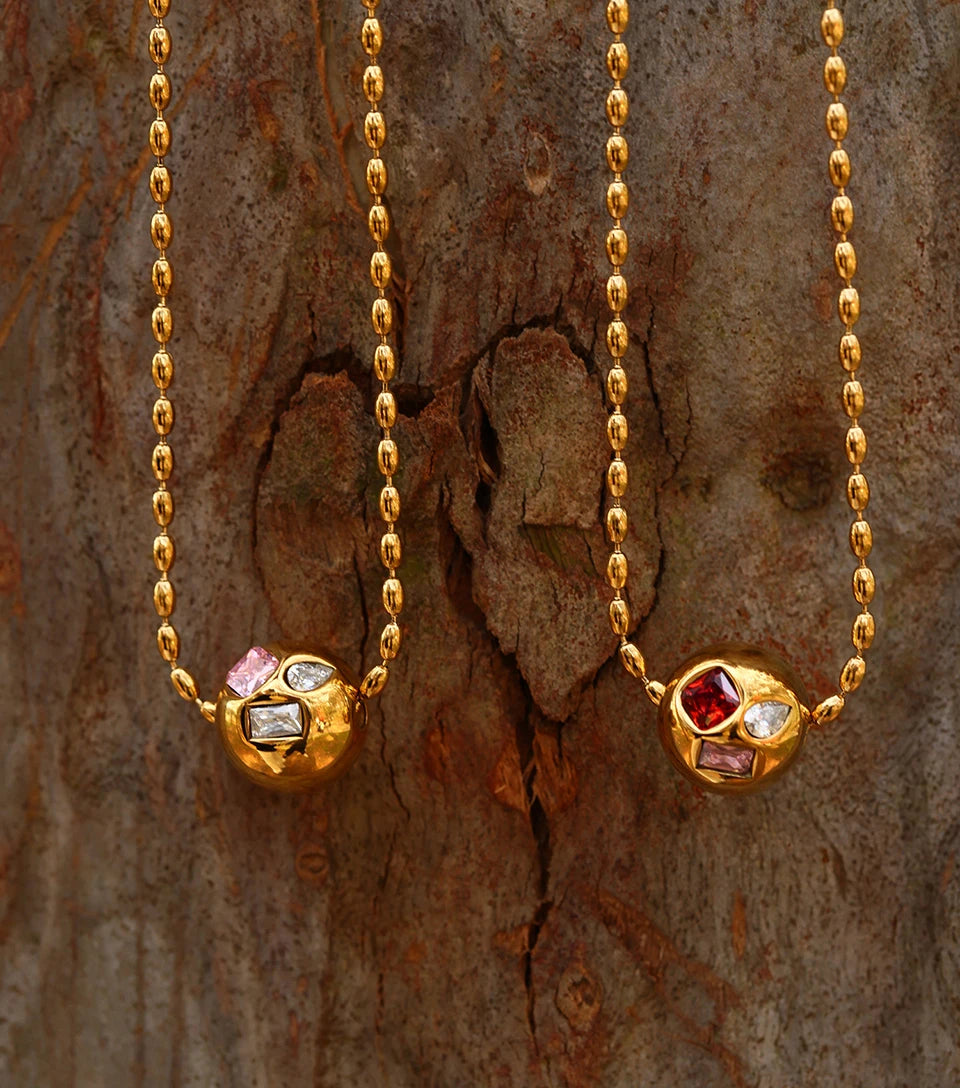 Colorful Gem Ball - Halskette