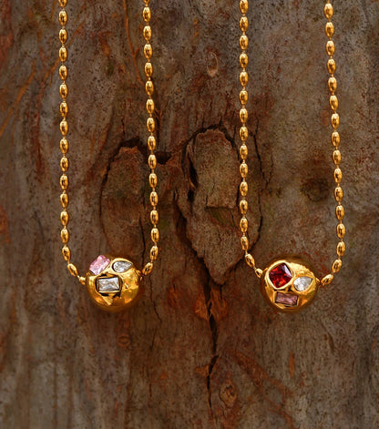 Colorful Gem Ball - Halskette