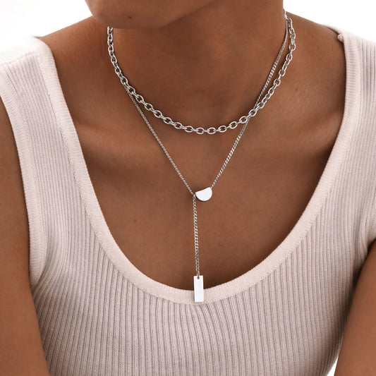 Moon Silver Duo -  Halskette