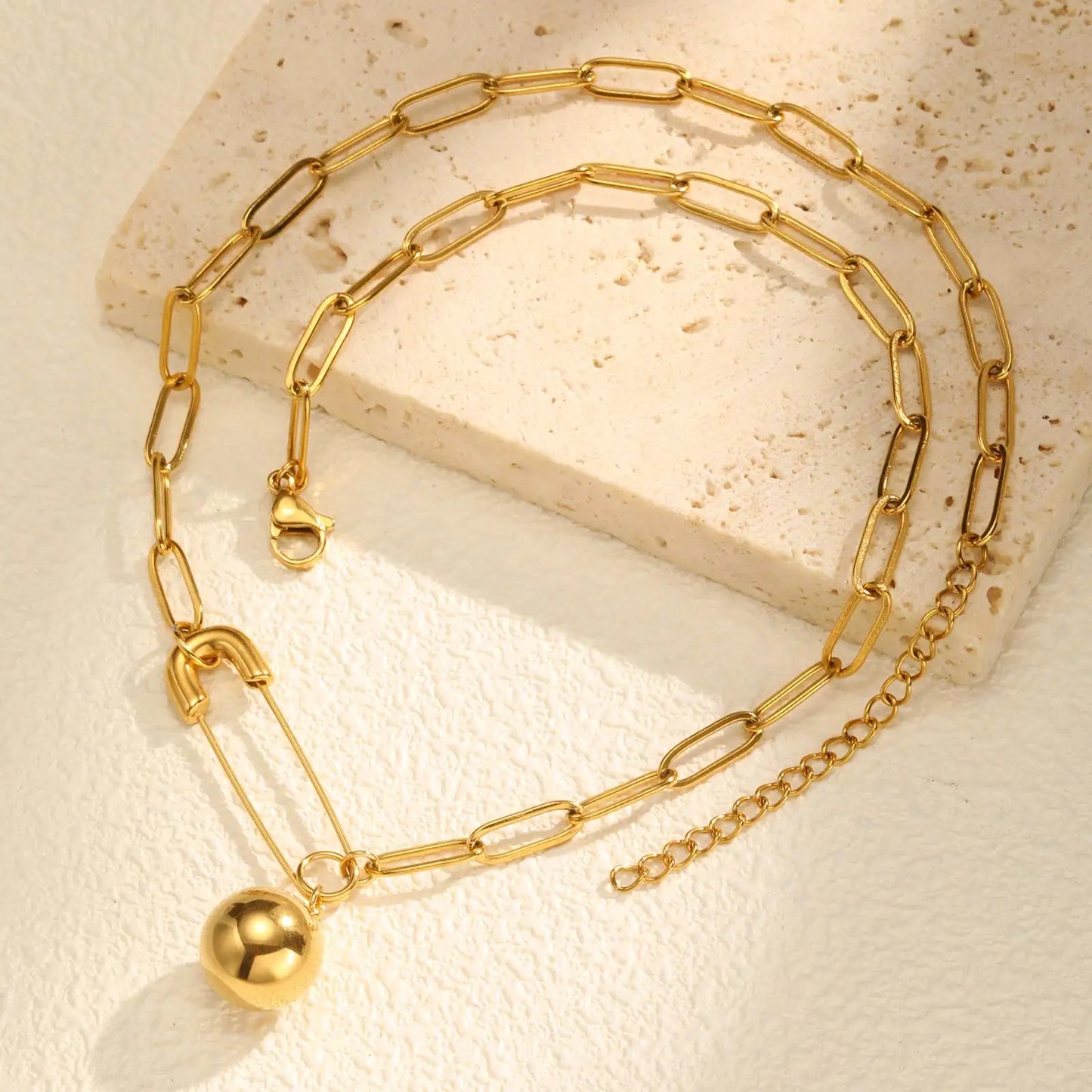 Bold Ball - Paper Clip Halskette