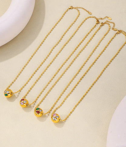 Colorful Gem Ball - Halskette