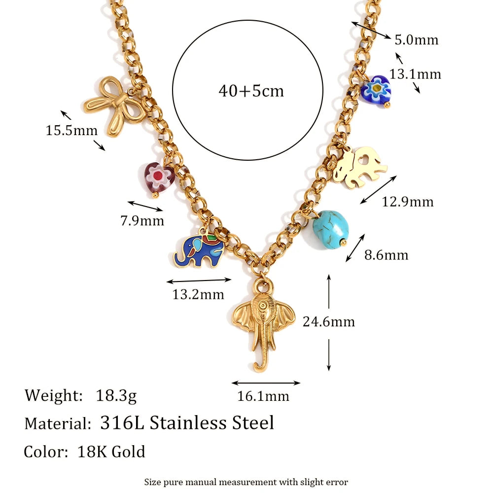 Elefantenglück Charm-Kette