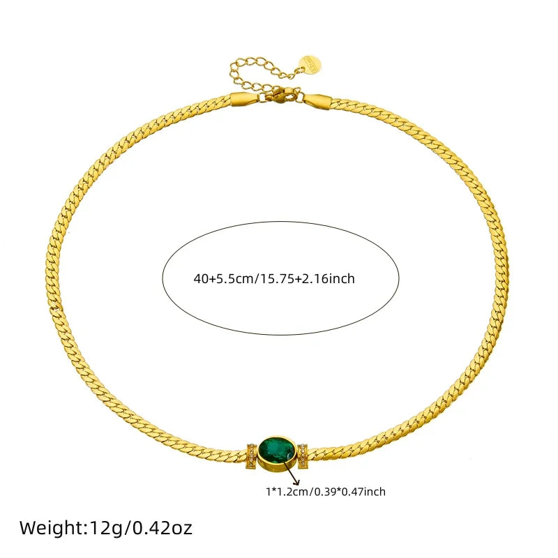 Emerald Glow – Flachpanzer-Armband