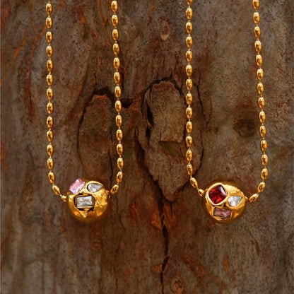 Colorful Gem Ball - Halskette