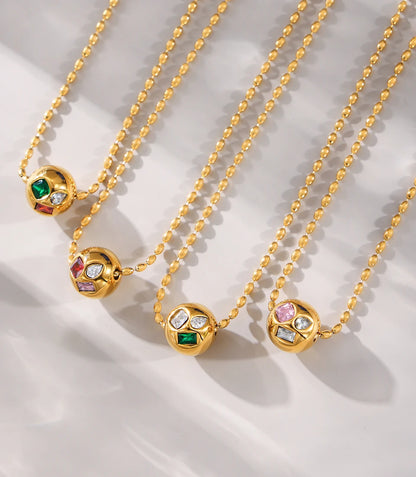 Colorful Gem Ball - Halskette