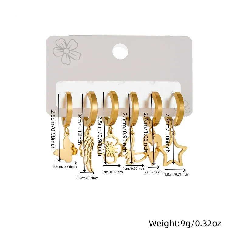 6-teiliges Ohrringset