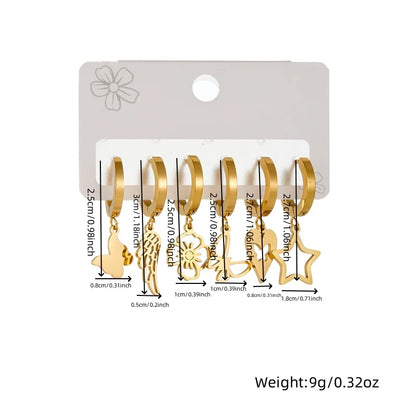 6-teiliges Ohrringset