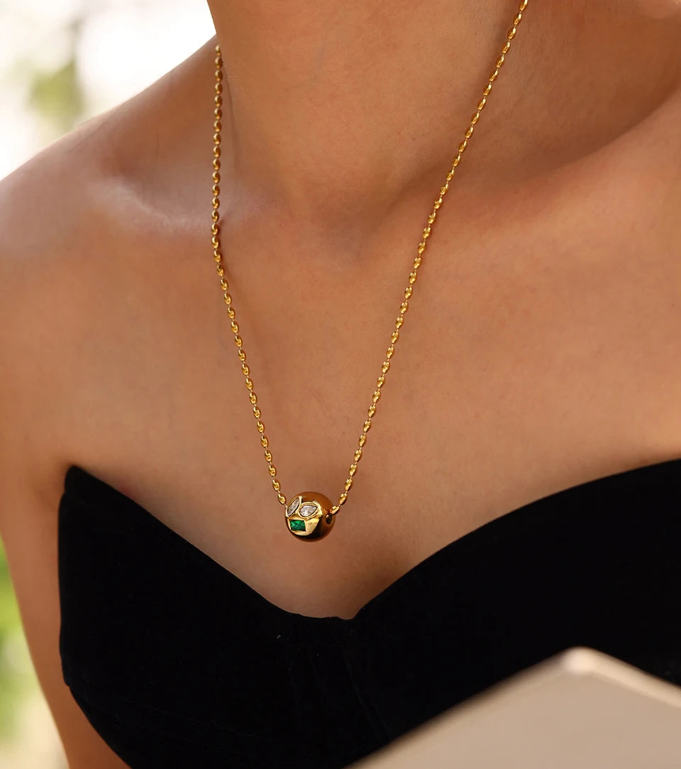 Colorful Gem Ball - Halskette