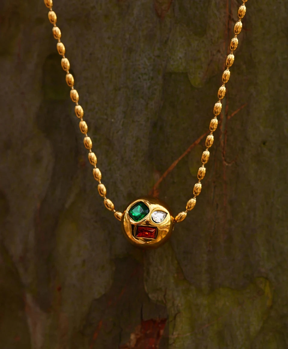 Colorful Gem Ball - Halskette