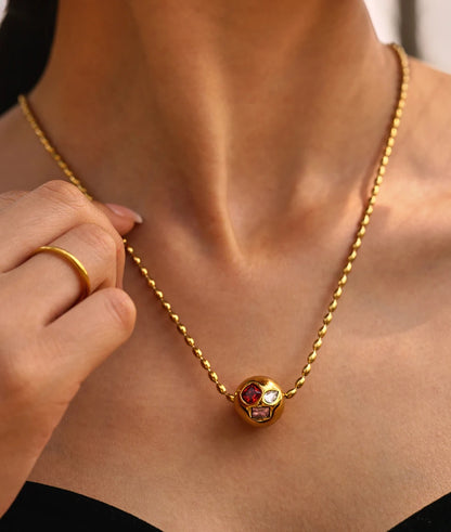 Colorful Gem Ball - Halskette