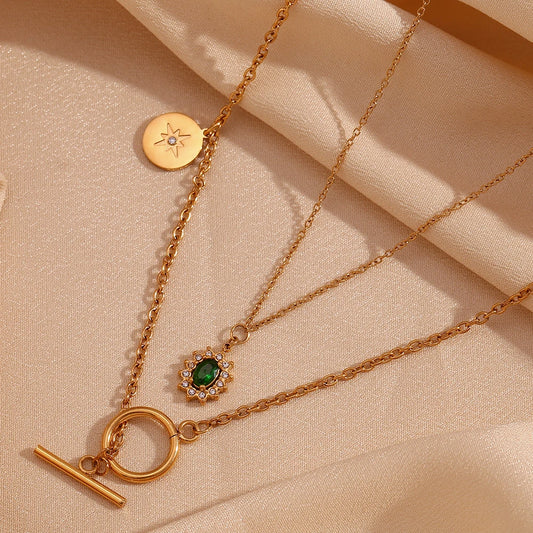 Green Elegance Layer-Kette