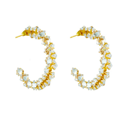 Crystal Spark Hoops