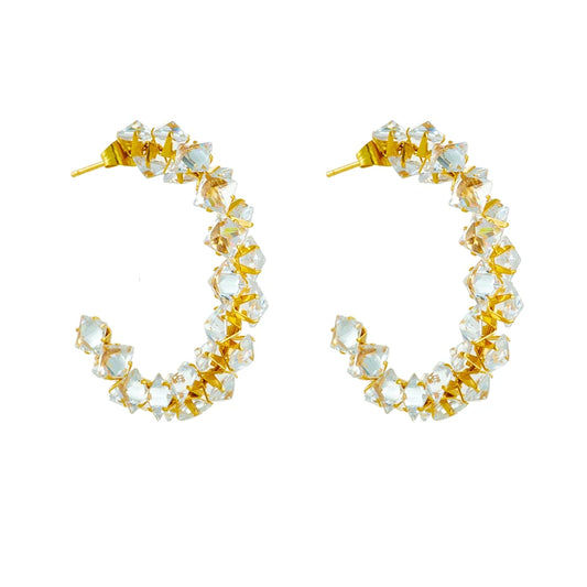 Crystal Spark Hoops